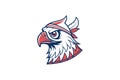 Eagle Head, Mascot vector art illustration eps Royalty Free Stock Photo
