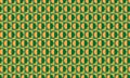 Clean green color retro abstract isometric seamless background pattern Royalty Free Stock Photo