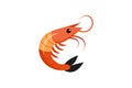 Shrimp vector art illustration eps Royalty Free Stock Photo