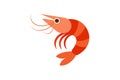 Shrimp vector art illustration eps Royalty Free Stock Photo