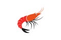 Shrimp vector art illustration eps Royalty Free Stock Photo