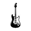 Guitar silhouette vector art illustration western music Royalty Free Stock Photo