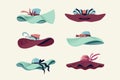 Colorful Kentucky Derby Hats Set Vector Illustration Royalty Free Stock Photo