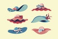 Colorful Kentucky Derby Hats Set Vector Illustration Royalty Free Stock Photo