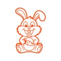 Happy Rabbit Vector Illustration Design Royalty Free Stock Photo
