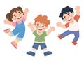Illustration of happy children jumping high Royalty Free Stock Photo