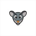 Detailed Rat Head Cartoon Vector for Artistic projects Royalty Free Stock Photo