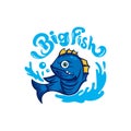 Bigfish logo design modern template Royalty Free Stock Photo