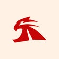 red bird eagle head modern logo design Royalty Free Stock Photo