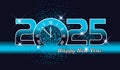 Premium 2025 Happy New Year blue template, 2025 Happy New Year luxurious Greeting Vector Royalty Free Stock Photo