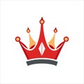 Elegant Three Pointed Crown Illustration Royalty Free Stock Photo