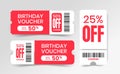 Voucher design illustration promotion coupon. Royalty Free Stock Photo