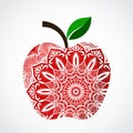 ornamental apple mandala decorative design Royalty Free Stock Photo