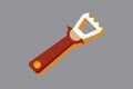 Bottle opener vector art illustration Royalty Free Stock Photo
