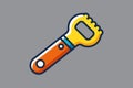 Bottle opener vector art illustration Royalty Free Stock Photo
