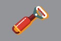Bottle opener vector art illustration Royalty Free Stock Photo