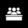 Jury group committee icon, People jury icon isolated on black background. Royalty Free Stock Photo