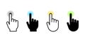 Hand click icon set. Clicking finger icon. Pointer icon vectors. Hand cursor icon vectors Royalty Free Stock Photo