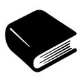 Book icon. Flat illustration of book icon for web isolated on white background Royalty Free Stock Photo