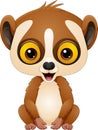 Cartoon illustration of baby slow loris Royalty Free Stock Photo