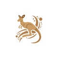 Kangaroo logo icon vector . Royalty Free Stock Photo