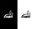HGH letter technology logo design on black background HGH creative initials letter Royalty Free Stock Photo