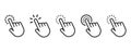 Hand click icon set. Pointer sign and symbol. Hand cursor icon Royalty Free Stock Photo