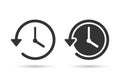 History vector icon line, and solid. Time, Clock, History icon. Royalty Free Stock Photo
