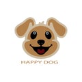 Happy Dog logo icon vector . Royalty Free Stock Photo