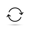 Refresh icon vector. Reload sign and symbol. Update icon Royalty Free Stock Photo