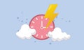 thunder bolt icons with fast coupon for sales and shopping online purchases. Royalty Free Stock Photo
