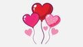 Heart Balloons Vector Art Designs for Creative Projects and Celebrations Royalty Free Stock Photo