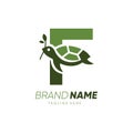Letter F Turtle Logo Design Vector Icon Graphic Emblem Symbol Image Illustration Royalty Free Stock Photo