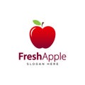Apple logo design. Red apple icon vector on white background Royalty Free Stock Photo