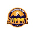 Pendaki Indonesia Summit Badge 2025 - Mountain Adventure Logo Royalty Free Stock Photo