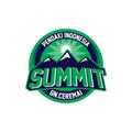 Pendaki Indonesia Summit Badge - Mount Ciremai Royalty Free Stock Photo
