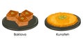 Iconic Dishes Turkiye Collection Turkish Traditional Cuisine Illustration Royalty Free Stock Photo