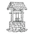 Water well vector. Royalty Free Stock Photo