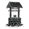 Water well vector. Royalty Free Stock Photo