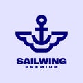 Wings of Sail Logo Royalty Free Stock Photo