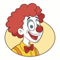 A cheerful cartoon clown clown face illustration Royalty Free Stock Photo