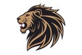 Powerful Lion Head Logo Illustration EPS Format Royalty Free Stock Photo