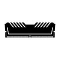 computer memory card icon image vector illustration design black and white Royalty Free Stock Photo