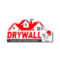 drywall instalasi and services logo Royalty Free Stock Photo
