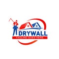 drywall instalasi and services logo Royalty Free Stock Photo
