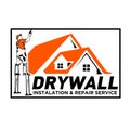 drywall instalasi and services logo Royalty Free Stock Photo