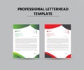 Red ,green and black Modern Business Letterhead Design Template, Abstracts Letterhead Design, Letterhead Template, - vector Royalty Free Stock Photo