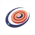 Cosmic Zero-Gravity Spiral Digital Vector illustration Royalty Free Stock Photo