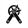 Simple Cutter Icon Vector Silhouette Design Template Royalty Free Stock Photo