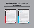 Modern Corporate Letterhead Templates Featuring Clean Layouts and Geometric Patterns Royalty Free Stock Photo